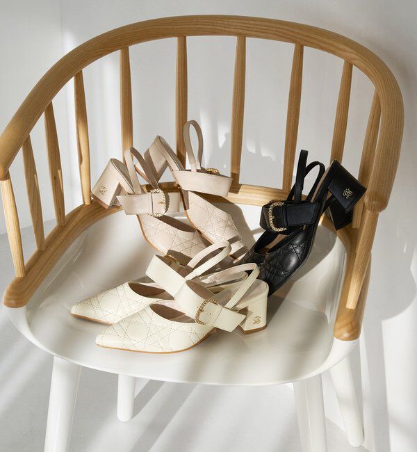  「ビジューバックルキルティングミュール」|その他|