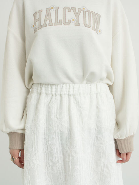 Samansa Mos2「花柄テープ刺繍フレアスカート」|スカート|