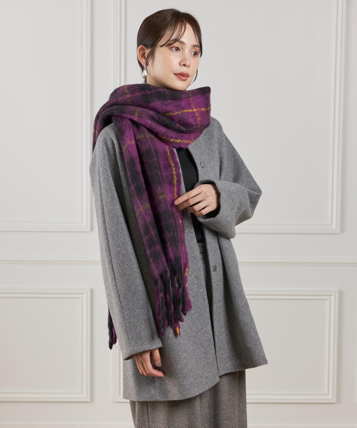 Le Souk「ブークレーチェックマフラー　」|ストール|