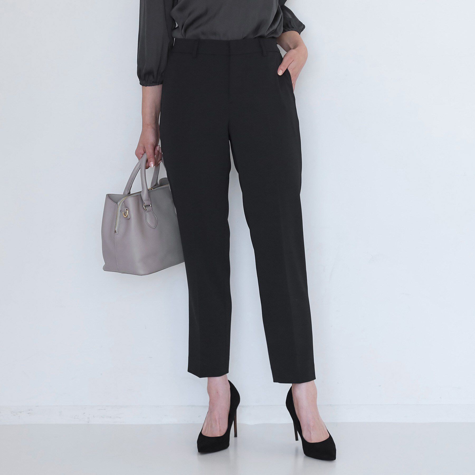 COUP DE CHANCE「【手洗い可／日本製／伸縮性／スーツ可】センタープレス入りテーパードパンツ」|その他|