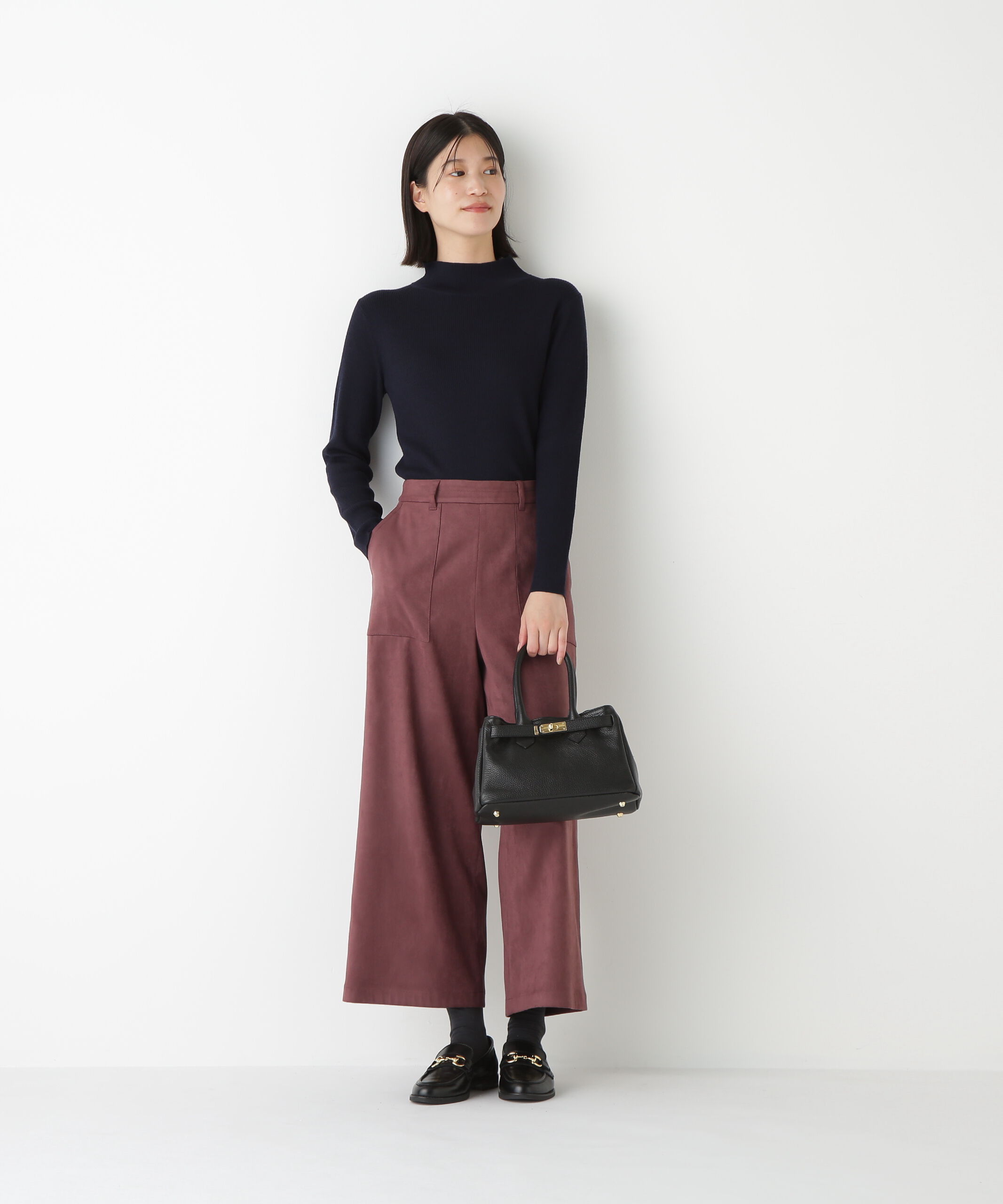  「◆ハイツイストウールハイネックリブプルオーバー」|ニット・セーター|