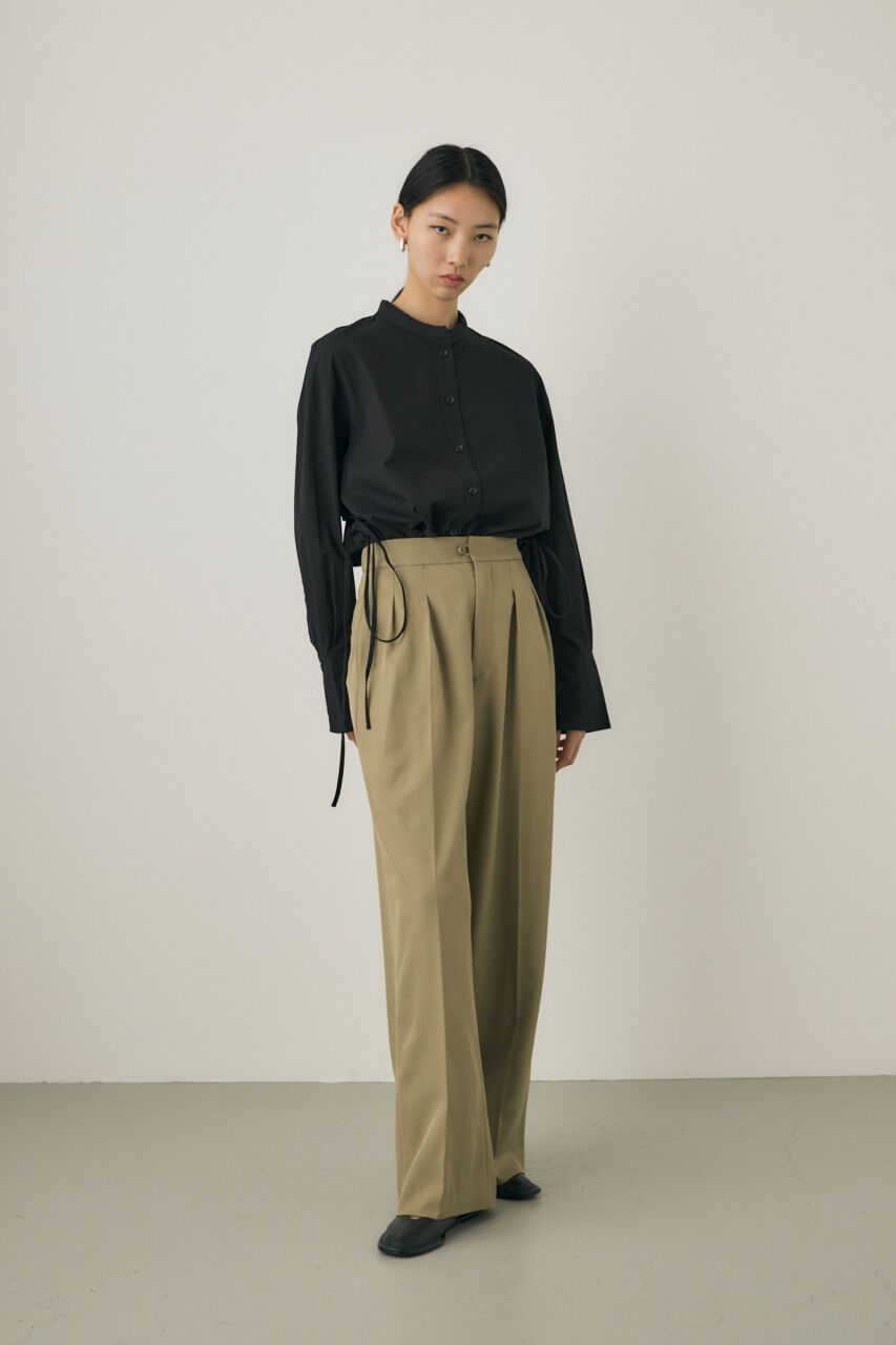 MOUSSY「２WAYスタンド衿シャツ　オーガニックコットン使用」|シャツ・ブラウス|BLK