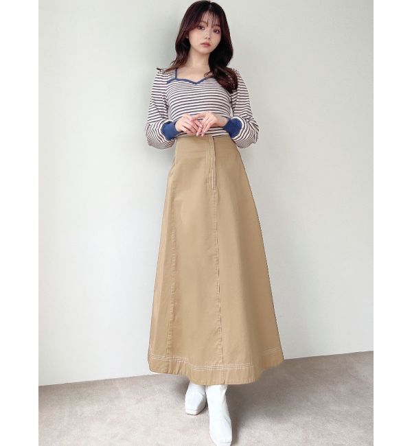 RESEXXY「ステッチデザインフレアスカート」|スカート|