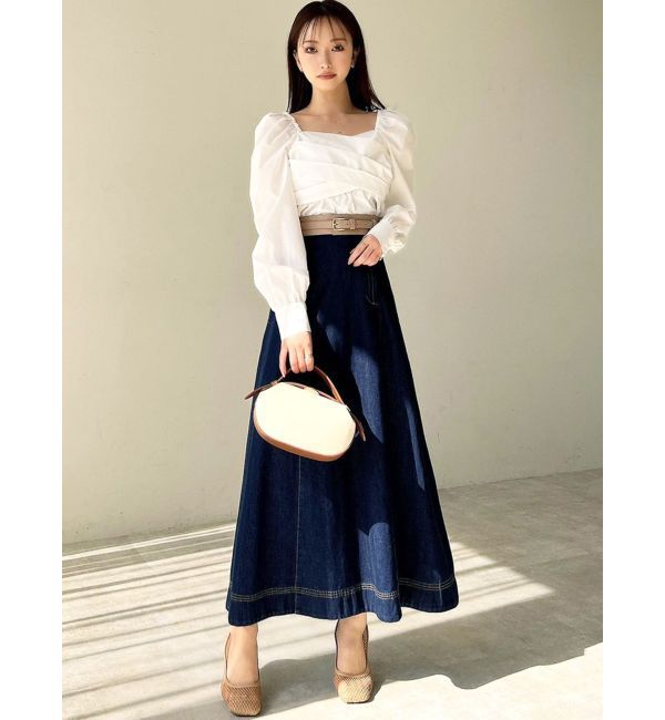 RESEXXY「ステッチデザインフレアスカート」|スカート|