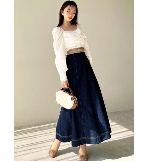 RESEXXY「ステッチデザインフレアスカート」|スカート|