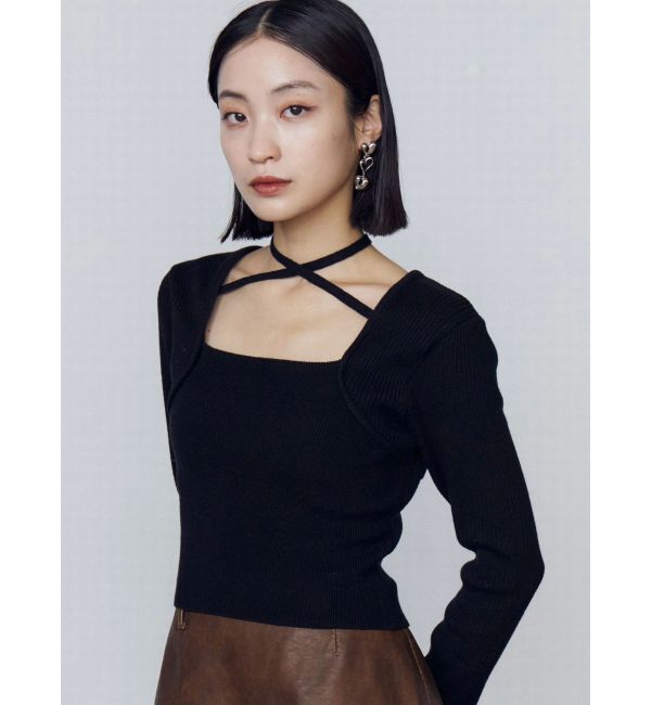 EMODA「レイヤーコンパクトチョーカーニット」|ニット・セーター|