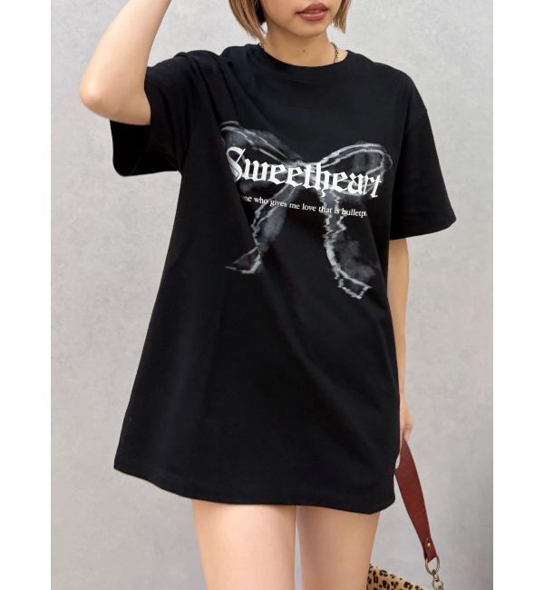 EVRIS「フロントリボングラフィックBIG Tシャツ」|Tシャツ・カットソー|