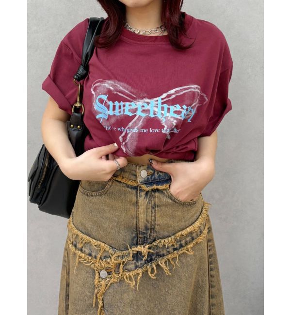 EVRIS「フロントリボングラフィックBIG Tシャツ」|Tシャツ・カットソー|