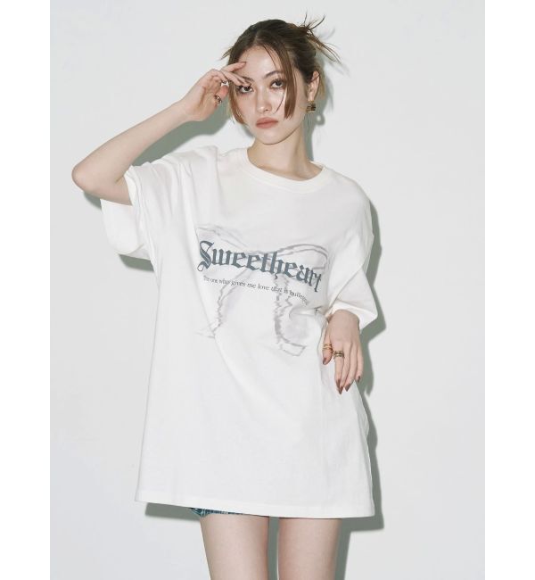 EVRIS「フロントリボングラフィックBIG Tシャツ」|Tシャツ・カットソー|