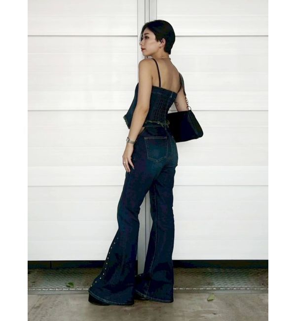 EVRIS「スタッズモチーフデニムキャミ【セットアップ着用可能】」|キャミソール|