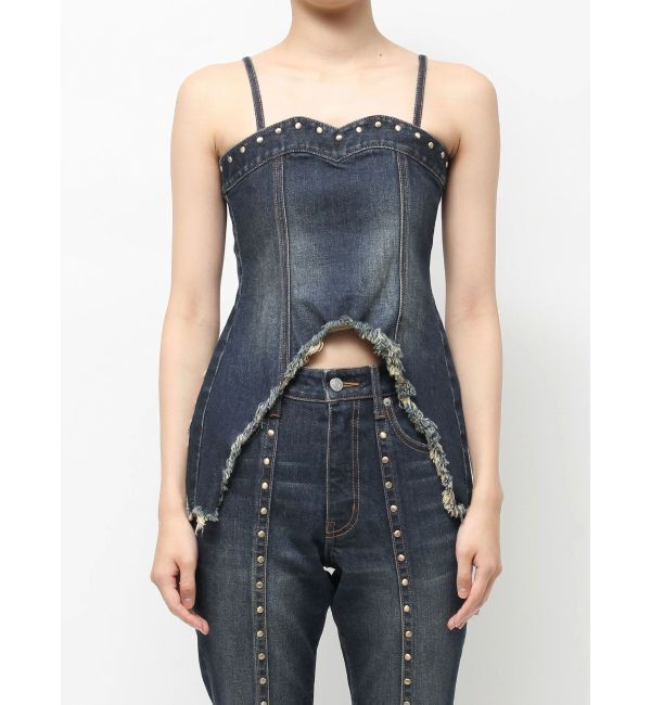 EVRIS「スタッズモチーフデニムキャミ【セットアップ着用可能】」|キャミソール|