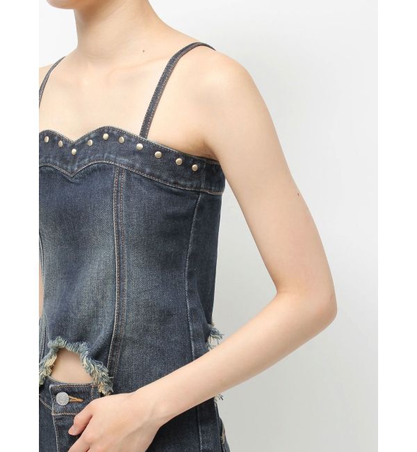 EVRIS「スタッズモチーフデニムキャミ【セットアップ着用可能】」|キャミソール|