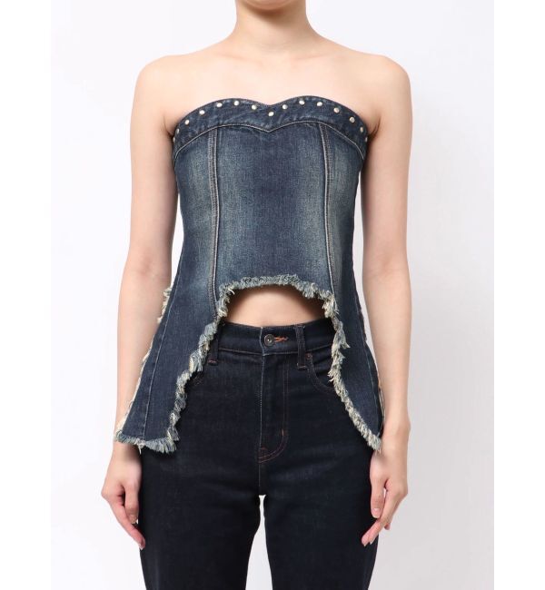 EVRIS「スタッズモチーフデニムキャミ【セットアップ着用可能】」|キャミソール|