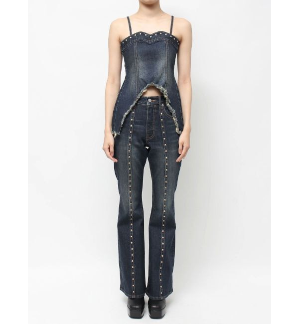 EVRIS「スタッズモチーフデニムキャミ【セットアップ着用可能】」|キャミソール|