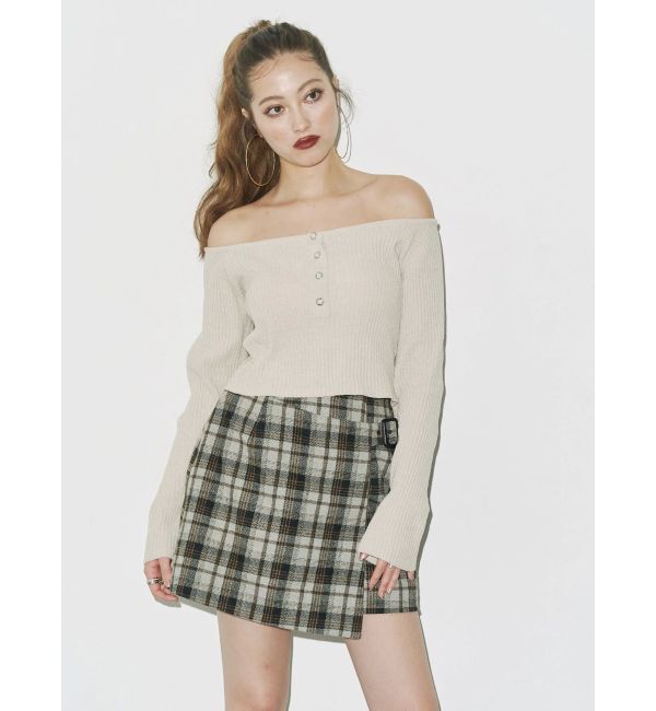 EVRIS「モールオフショルニットトップス」|ニット・セーター|