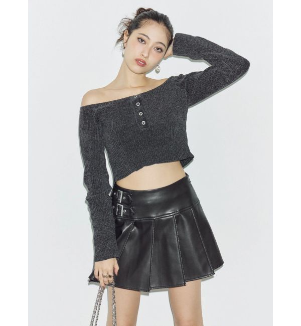 EVRIS「モールオフショルニットトップス」|ニット・セーター|