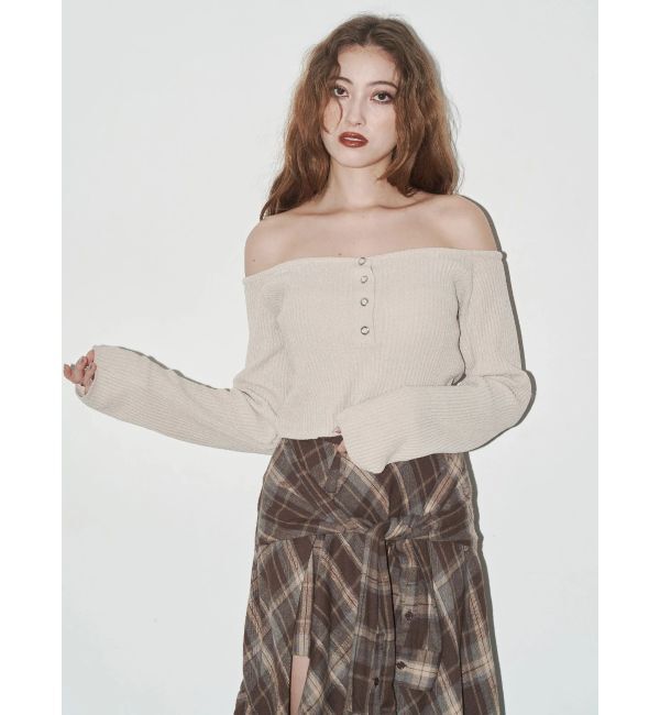 EVRIS「モールオフショルニットトップス」|ニット・セーター|