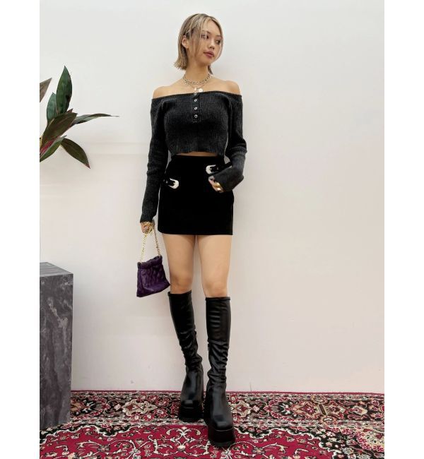 EVRIS「モールオフショルニットトップス」|ニット・セーター|