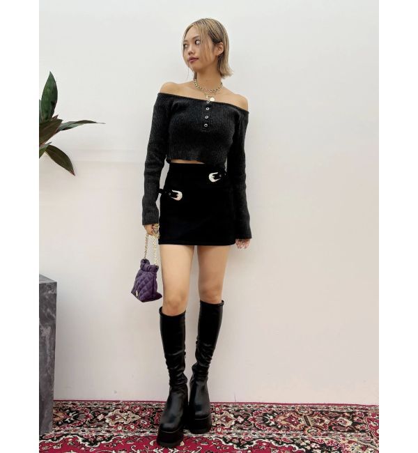 EVRIS「モールオフショルニットトップス」|ニット・セーター|