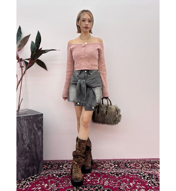 EVRIS「モールオフショルニットトップス」|ニット・セーター|