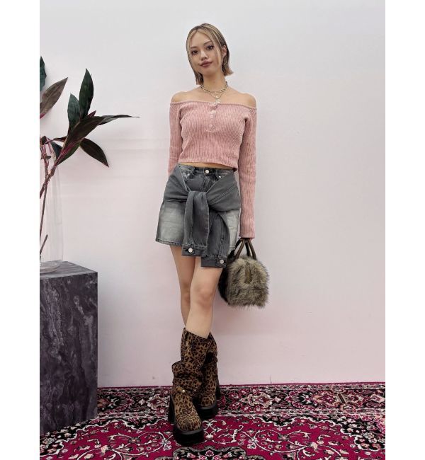 EVRIS「モールオフショルニットトップス」|ニット・セーター|