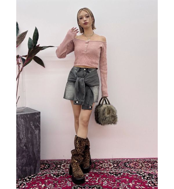 EVRIS「モールオフショルニットトップス」|ニット・セーター|