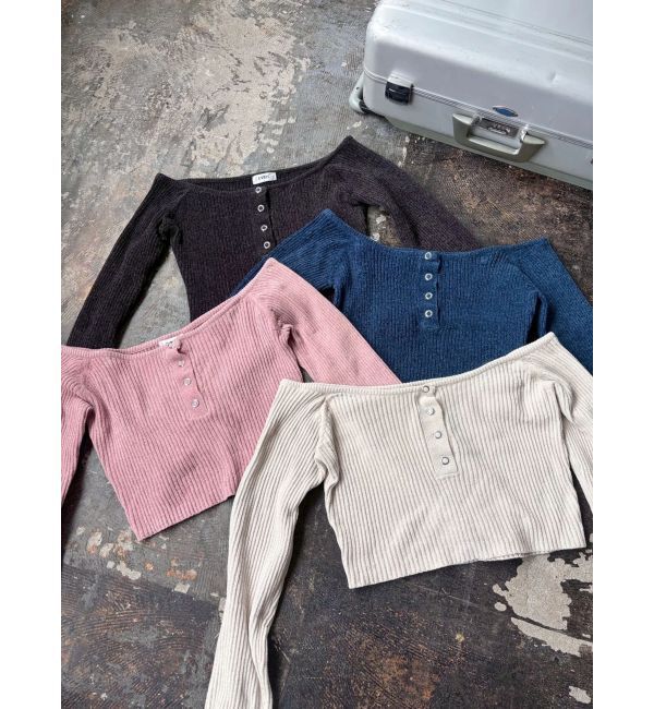 EVRIS「モールオフショルニットトップス」|ニット・セーター|