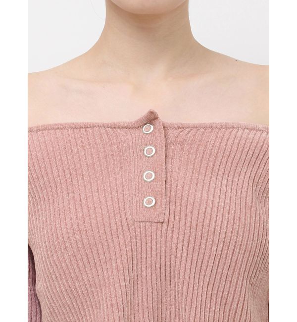 EVRIS「モールオフショルニットトップス」|ニット・セーター|