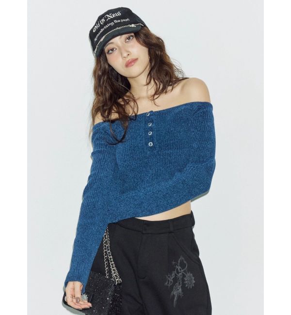 EVRIS「モールオフショルニットトップス」|ニット・セーター|