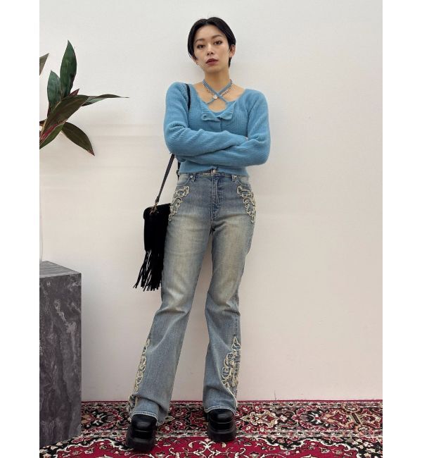 EVRIS「ホルターネックシャギーニットトップス」|ニット・セーター|