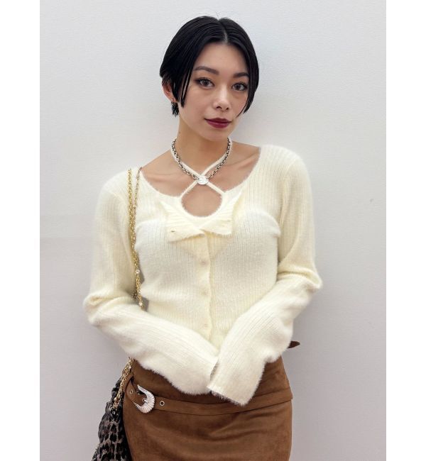 EVRIS「ホルターネックシャギーニットトップス」|ニット・セーター|