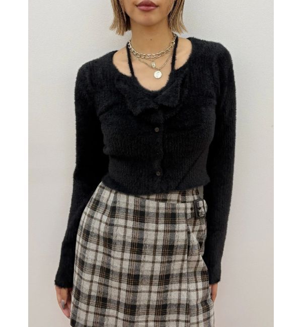 EVRIS「ホルターネックシャギーニットトップス」|ニット・セーター|