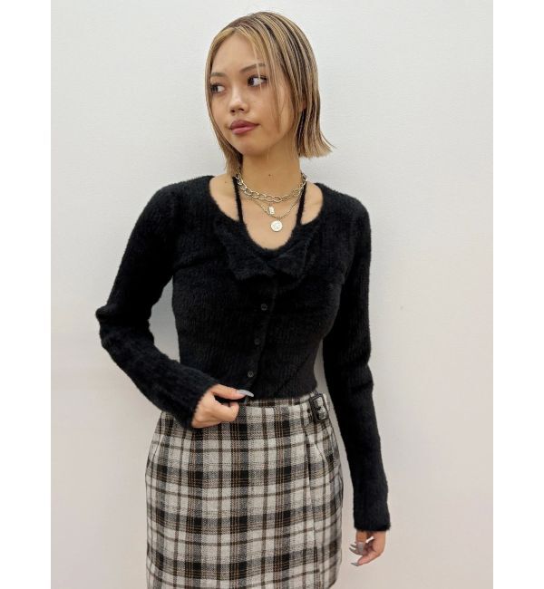 EVRIS「ホルターネックシャギーニットトップス」|ニット・セーター|