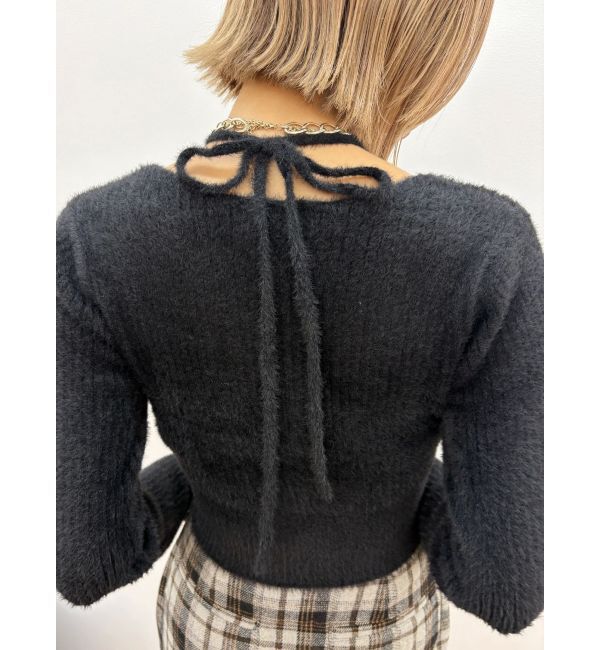 EVRIS「ホルターネックシャギーニットトップス」|ニット・セーター|