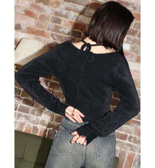 EVRIS「ホルターネックシャギーニットトップス」|ニット・セーター|