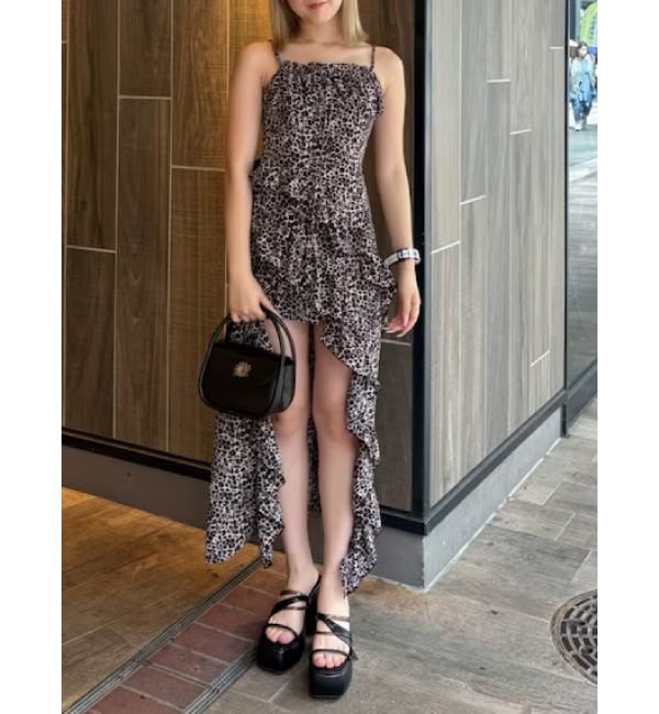 EVRIS「ギャザーアシンメトリーロングワンピース」|ワンピース|