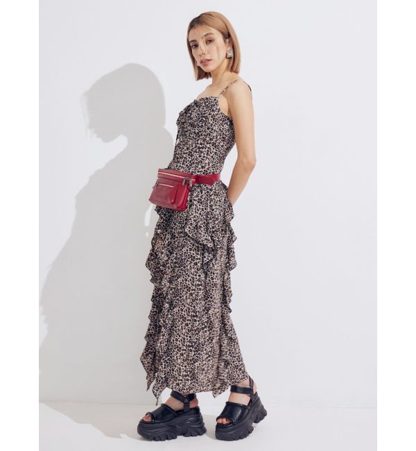 EVRIS「ギャザーアシンメトリーロングワンピース」|ワンピース|