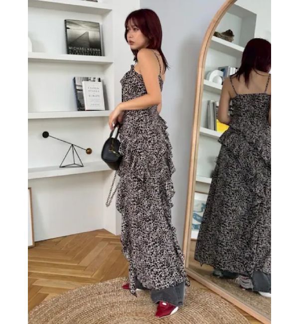 EVRIS「ギャザーアシンメトリーロングワンピース」|ワンピース|