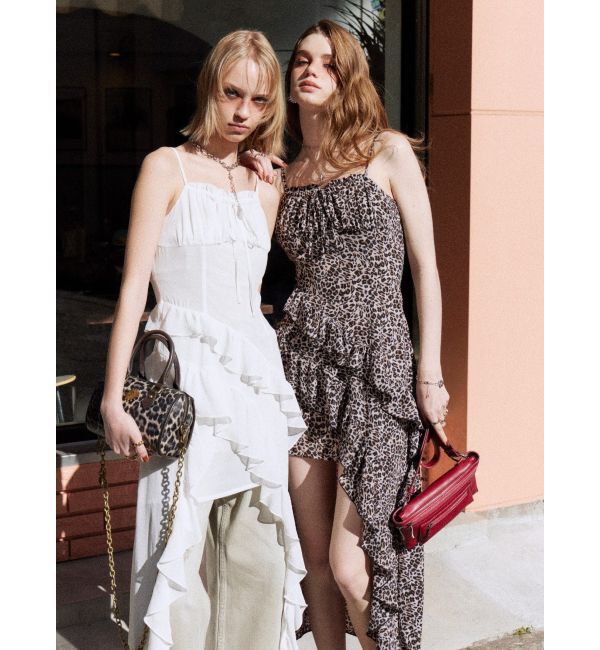 EVRIS「ギャザーアシンメトリーロングワンピース」|ワンピース|