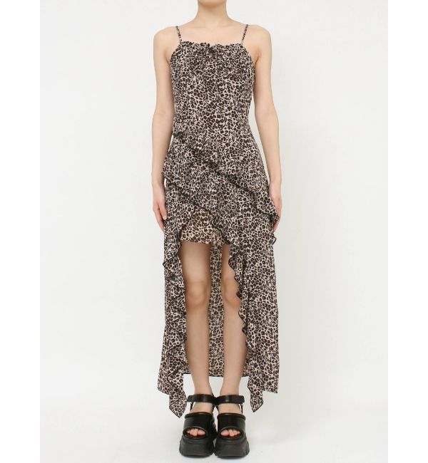 EVRIS「ギャザーアシンメトリーロングワンピース」|ワンピース|