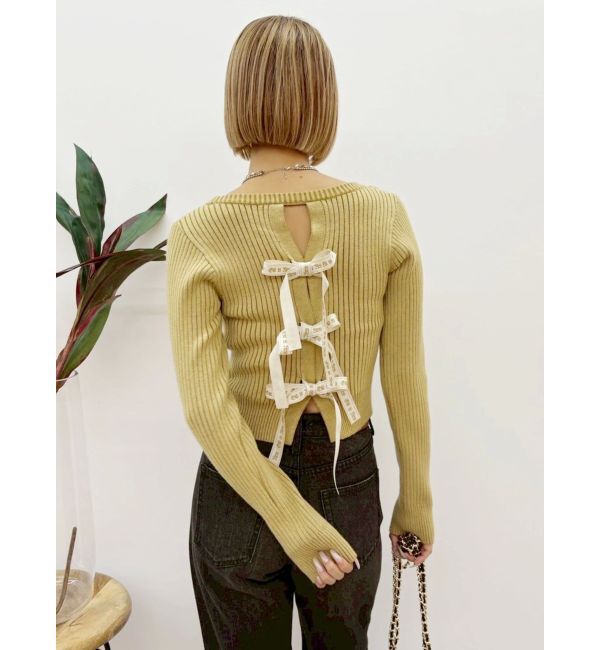 EVRIS「バックリボンニットトップス」|ニット・セーター|