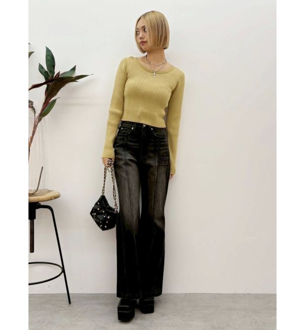 EVRIS「バックリボンニットトップス」|ニット・セーター|