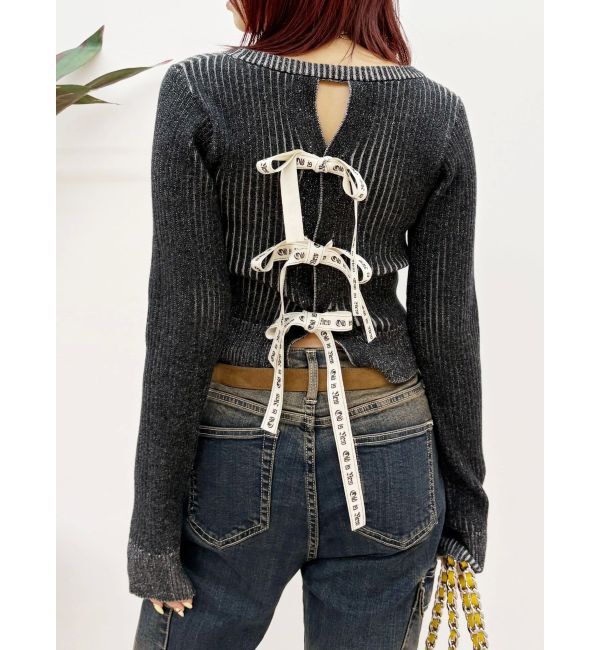 EVRIS「バックリボンニットトップス」|ニット・セーター|