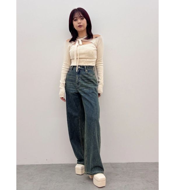 EVRIS「カットアウトニットトップス」|ニット・セーター|