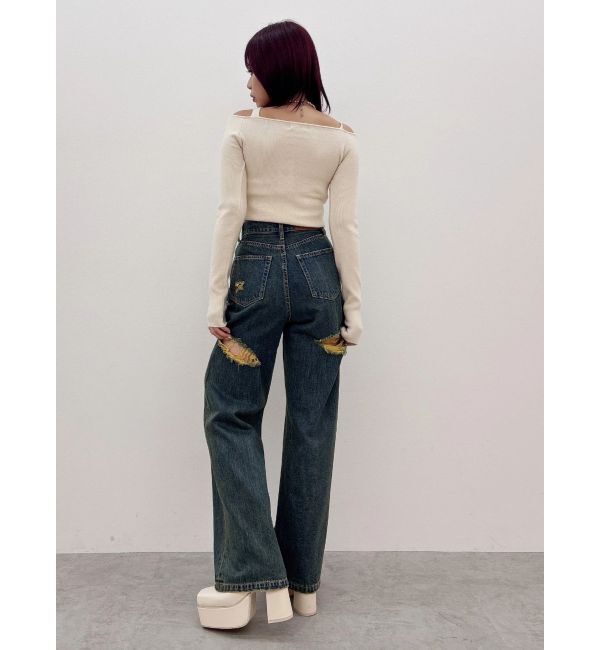 EVRIS「カットアウトニットトップス」|ニット・セーター|