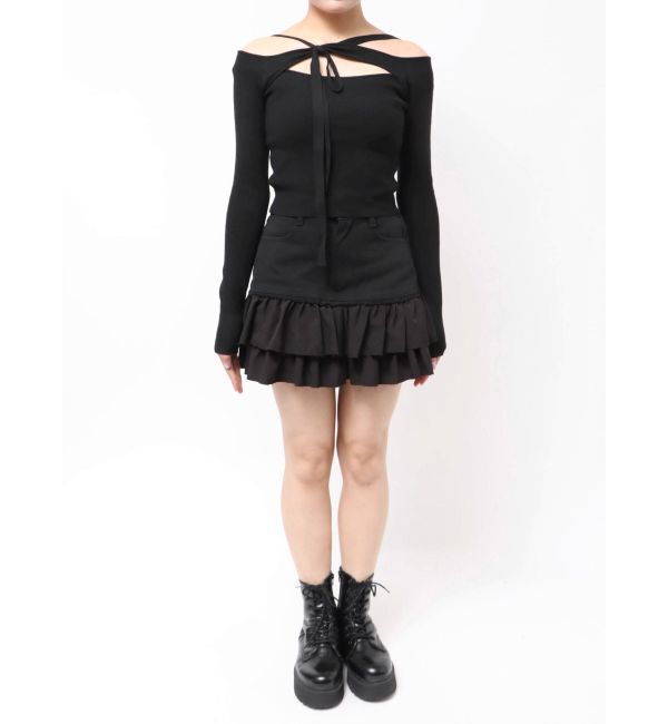 EVRIS「カットアウトニットトップス」|ニット・セーター|