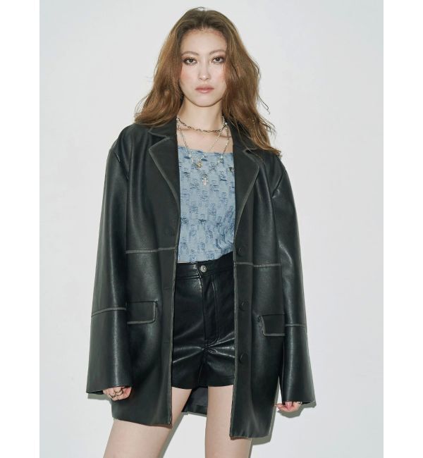 EVRIS「ダメージカットクロップドロンＴ」|Tシャツ・カットソー|