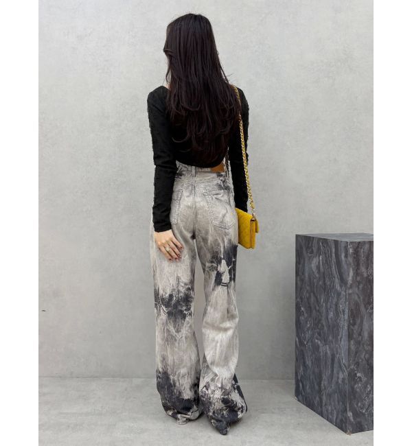 EVRIS「ダメージカットクロップドロンＴ」|Tシャツ・カットソー|