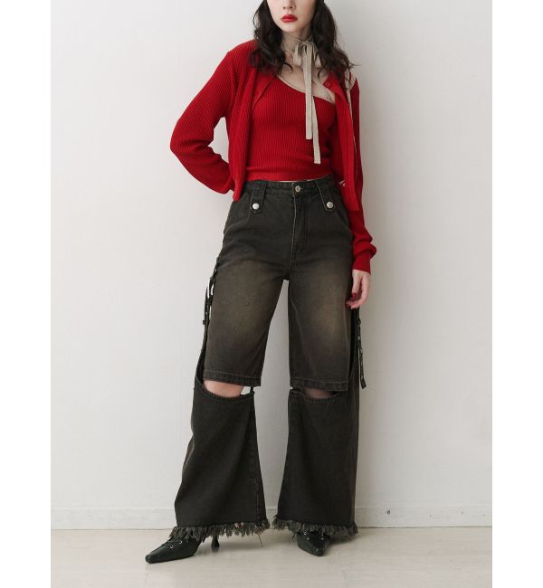 jouetie「ラメラインアンサンブルニット」|ニット・セーター|