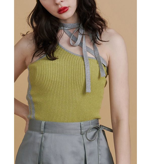 jouetie「ラメラインアンサンブルニット」|ニット・セーター|グリーン